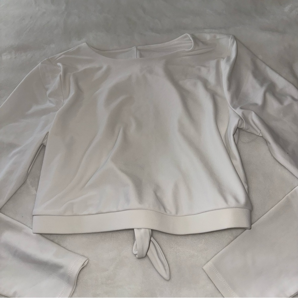 White Drifit Long Sleeve Women's Top